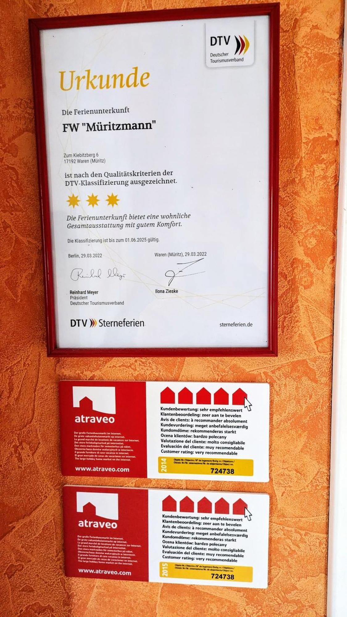 Ferienwohnung Guenther , 3 - Sterne Waren  Buitenkant foto